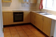 new kitchen and floor tiling