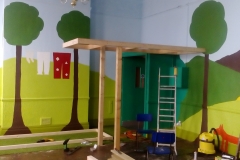 initial tree house structure.