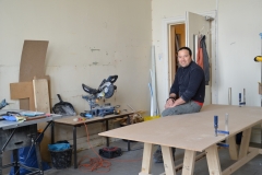 building tables and benches.