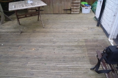 jet washed old decking.